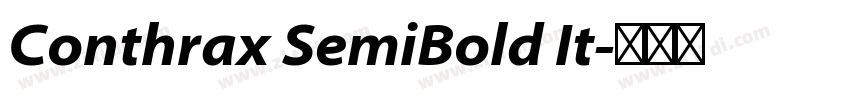 Conthrax SemiBold It字体转换 Conthrax SemiBold It字体转换